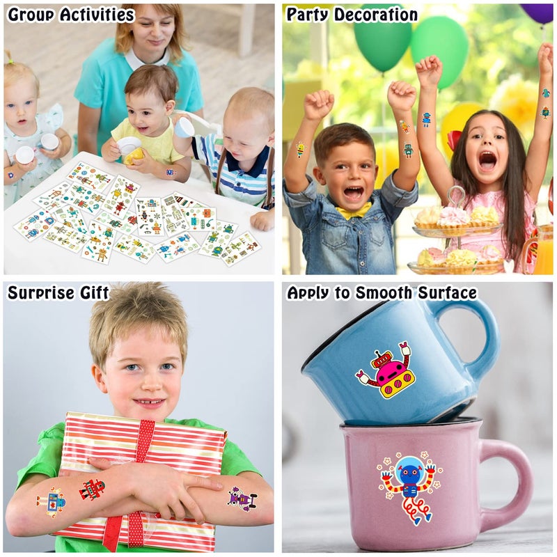 Partywind 315 Styles (30 Sheets) Glow Robot Party Favors  Luminous Robots Temporary Tattoos for Boys Party Supplies Birthday  Goodie Bag Stuffers for Children - Image 5